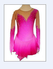 Lade das Bild in den Galerie-Viewer, Kopie von Pink Eiskunstlaufkleid Kürkleid Rollkunstlaufen Tanzkleid Tanzmariechen