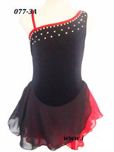 Lade das Bild in den Galerie-Viewer, - Schwarz Rollkunstlaufen Tanzkleid Kürkleid Eiskunstlaufkleid Tanzmariechen