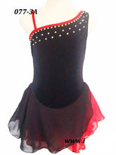 Lade das Bild in den Galerie-Viewer, Schwarz Kürkleid Eiskunstlaufklei Rollkunstlaufen Tanzkleid Tanzmariechen