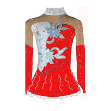 Lade das Bild in den Galerie-Viewer, Bordeau  Kürkleid  Eiskunstlaufkleid Tanzkleid Tanzmariechen  Kleid