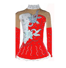 Lade das Bild in den Galerie-Viewer, Schwarz Pink Kürkleid  Eiskunstlaufkleid Tanzkleid Tanzmariechen  Kleid