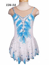 Lade das Bild in den Galerie-Viewer, WEIß Eiskunstlaufkleid Rollkunstlaufen  Kürkleid Tanzkleid Tanzmariechen