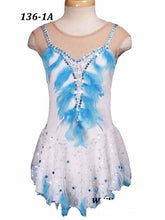 Lade das Bild in den Galerie-Viewer, Weiß Eiskunstlaufkleid Rollkunstlaufen  Kürkleid Tanzkleid Tanzmariechen