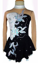 Lade das Bild in den Galerie-Viewer, - Schwarz Kürkleid Eiskunstlaufklei Rollkunstlaufen Tanzkleid Tanzmariechen