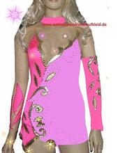 Lade das Bild in den Galerie-Viewer, Pink Eiskunstlaufkleid Kürkleid Rollkunstlaufen Tanzkleid Tanzmariechen