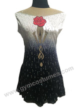 Lade das Bild in den Galerie-Viewer, Schwarz Kürkleid Eiskunstlaufklei Rollkunstlaufen Tanzkleid Tanzmariechen