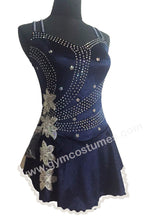 Lade das Bild in den Galerie-Viewer, Schwarz Kürkleid Eiskunstlaufklei Rollkunstlaufen Tanzkleid Tanzmariechen