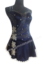 Lade das Bild in den Galerie-Viewer, Schwarz Kürkleid Eiskunstlaufklei Rollkunstlaufen Tanzkleid Tanzmariechen