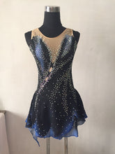 Lade das Bild in den Galerie-Viewer, Schwarz Kürkleid Eiskunstlaufklei Rollkunstlaufen Tanzkleid Tanzmariechen