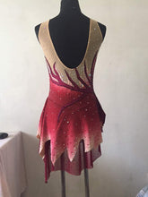Lade das Bild in den Galerie-Viewer, Orange  Kürkleid Eiskunstlaufklei Rollkunstlaufen Tanzkleid Tanzmariechen