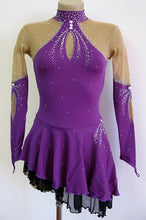 Lade das Bild in den Galerie-Viewer, Lila Rollkunstlaufen Tanzkleid Kürkleid Eiskunstlaufkleid Tanzmariechen