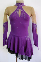 Lade das Bild in den Galerie-Viewer, Lila Rollkunstlaufen Tanzkleid Kürkleid Eiskunstlaufkleid Tanzmariechen