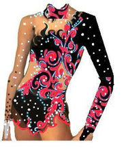 Lade das Bild in den Galerie-Viewer, Bordeau  Kürkleid  Eiskunstlaufkleid Tanzkleid Tanzmariechen  Kleid