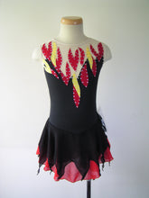 Lade das Bild in den Galerie-Viewer, - Schwarz Rollkunstlaufen Tanzkleid Kürkleid Eiskunstlaufkleid Tanzmariechen