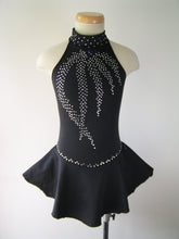 Lade das Bild in den Galerie-Viewer, - Schwarz Kürkleid Eiskunstlaufklei Rollkunstlaufen Tanzkleid Tanzmariechen