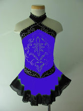 Lade das Bild in den Galerie-Viewer, Dl. Blau Eiskunstlaufkleid Rollkunstlaufen  Kürkleid Tanzkleid Tanzmariechen