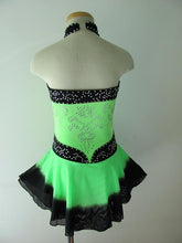 Lade das Bild in den Galerie-Viewer, Gelb Kürkleid Eiskunstlaufklei Rollkunstlaufen Tanzkleid Tanzmariechen
