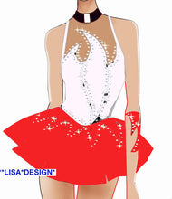 Lade das Bild in den Galerie-Viewer, WEIß Eiskunstlaufkleid Rollkunstlaufen  Kürkleid Tanzkleid Tanzmariechen