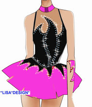 Lade das Bild in den Galerie-Viewer, Rosa Kürkleid Eiskunstlaufkleid Rollkunstlaufen Tanzkleid Tanzmariechen