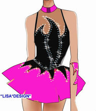 Lade das Bild in den Galerie-Viewer, Rosa Kürkleid Eiskunstlaufkleid Rollkunstlaufen Tanzkleid Tanzmariechen