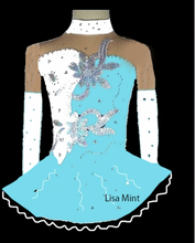 Lade das Bild in den Galerie-Viewer, - Schwarz Orange Kürkleid Eiskunstlaufklei Rollkunstlaufen Tanzkleid Tanzmariechen