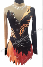 Lade das Bild in den Galerie-Viewer, - Schwarz Lila Kürkleid Eiskunstlaufklei Rollkunstlaufen Tanzkleid Tanzmariechen