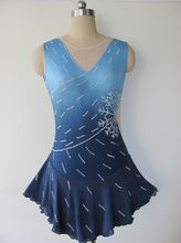 Lade das Bild in den Galerie-Viewer, - Schwarz Lila Kürkleid Eiskunstlaufklei Rollkunstlaufen Tanzkleid Tanzmariechen