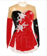 Lade das Bild in den Galerie-Viewer, - Schwarz Kürkleid Eiskunstlaufklei Rollkunstlaufen Tanzkleid Tanzmariechen