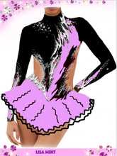 Lade das Bild in den Galerie-Viewer, - Schwarz Kürkleid Eiskunstlaufklei Rollkunstlaufen Tanzkleid Tanzmariechen