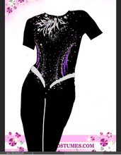 Lade das Bild in den Galerie-Viewer, Pink Ganzkörperanzug Catsuit Küranzug Voltigieranzug Luftakrobatik Anzug Showtanzkleid Circusanzug