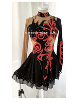 Lade das Bild in den Galerie-Viewer, -Blau Kürkleid Eiskunstlaufklei Showtanzkleid Rock'n Roll  Tanzkleid Eistanzekleid