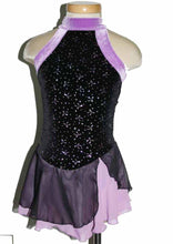 Lade das Bild in den Galerie-Viewer, - Schwarz Kürkleid Eiskunstlaufklei Rollkunstlaufen Tanzkleid Tanzmariechen