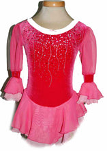 Lade das Bild in den Galerie-Viewer, Pink Eiskunstlaufkleid Kürkleid Rollkunstlaufen Tanzkleid Tanzmariechen