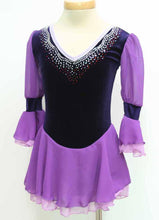 Lade das Bild in den Galerie-Viewer, Lila Rollkunstlaufen Tanzkleid Kürkleid Eiskunstlaufkleid Tanzmariechen