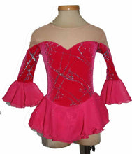 Lade das Bild in den Galerie-Viewer, Kopie von Pink Eiskunstlaufkleid Kürkleid Rollkunstlaufen Tanzkleid Tanzmariechen
