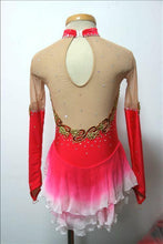 Lade das Bild in den Galerie-Viewer, Bordeau  Kürkleid  Eiskunstlaufkleid Tanzkleid Tanzmariechen  Kleid