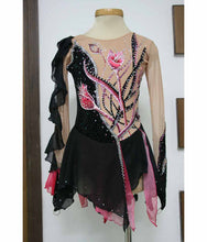 Lade das Bild in den Galerie-Viewer, - Schwarz Kürkleid Eiskunstlaufklei Rollkunstlaufen Tanzkleid Tanzmariechen