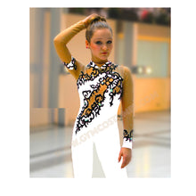 Lade das Bild in den Galerie-Viewer, Weiß Akrobatikanzug Sportakrobatik Anzug Voltigieranzug