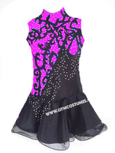 Lade das Bild in den Galerie-Viewer, Lila Rollkunstlaufen Tanzkleid Kürkleid Eiskunstlaufkleid Tanzmariechen