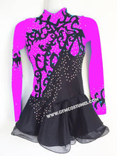 Lade das Bild in den Galerie-Viewer, Lila Rollkunstlaufen Tanzkleid Kürkleid Eiskunstlaufkleid Tanzmariechen