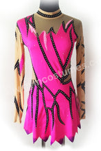 Lade das Bild in den Galerie-Viewer, Kopie von Pink Eiskunstlaufkleid Kürkleid Rollkunstlaufen Tanzkleid Tanzmariechen