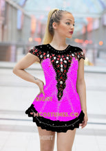 Lade das Bild in den Galerie-Viewer, Lila Rollkunstlaufen Tanzkleid Kürkleid Eiskunstlaufkleid Tanzmariechen