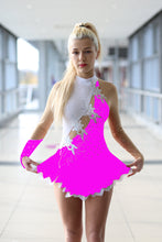 Lade das Bild in den Galerie-Viewer, Kopie von Pink Eiskunstlaufkleid Kürkleid Rollkunstlaufen Tanzkleid Tanzmariechen