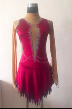 Lade das Bild in den Galerie-Viewer, Rot Kürkleid  Eiskunstlaufkleid Tanzkleid Tanzmariechen  Kleid