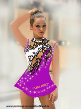 Lade das Bild in den Galerie-Viewer, Lila Rollkunstlaufen Tanzkleid Kürkleid Eiskunstlaufkleid Tanzmariechen