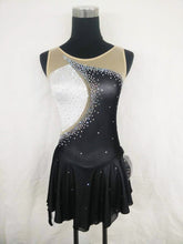 Lade das Bild in den Galerie-Viewer, Schwarz Kürkleid Eiskunstlaufklei Rollkunstlaufen Tanzkleid Tanzmariechen