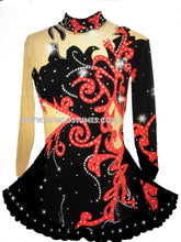 Lade das Bild in den Galerie-Viewer, Rot Kürkleid  Eiskunstlaufkleid Tanzkleid Tanzmariechen  Kleid
