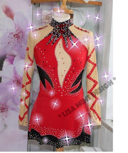 Lade das Bild in den Galerie-Viewer, Bordeau  Kürkleid  Eiskunstlaufkleid Tanzkleid Tanzmariechen  Kleid