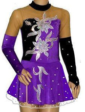 Lade das Bild in den Galerie-Viewer, Lila Rollkunstlaufen Tanzkleid Kürkleid Eiskunstlaufkleid Tanzmariechen