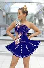 Lade das Bild in den Galerie-Viewer, -Blau Karnevalkleid Faschingkleid Rock&#39;n Roll Showtanzkleid Tanzkleid Tanzmariechen

